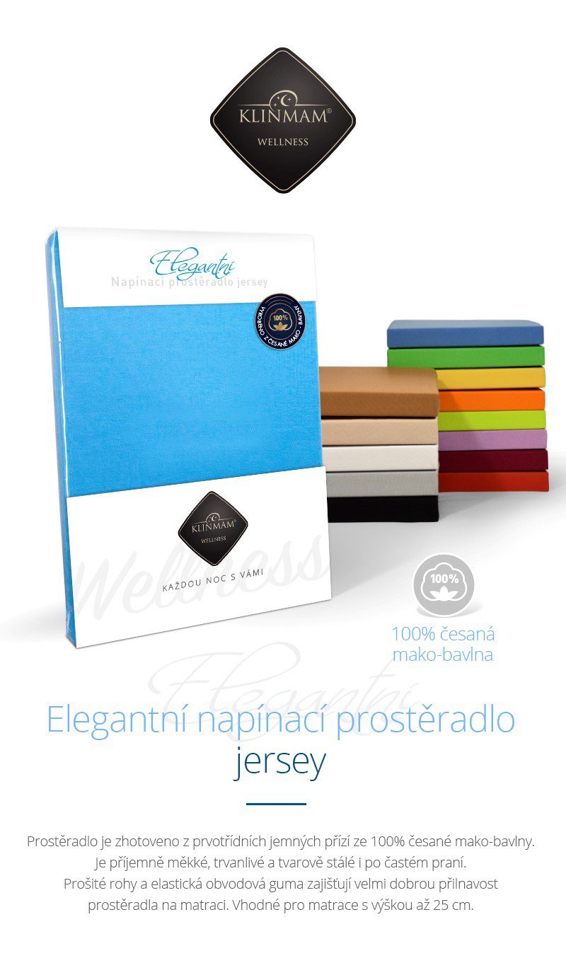 Prostěradlo do dětské postýlky KLINMAM JERSEY - 60x120 cm - Obrázek 2